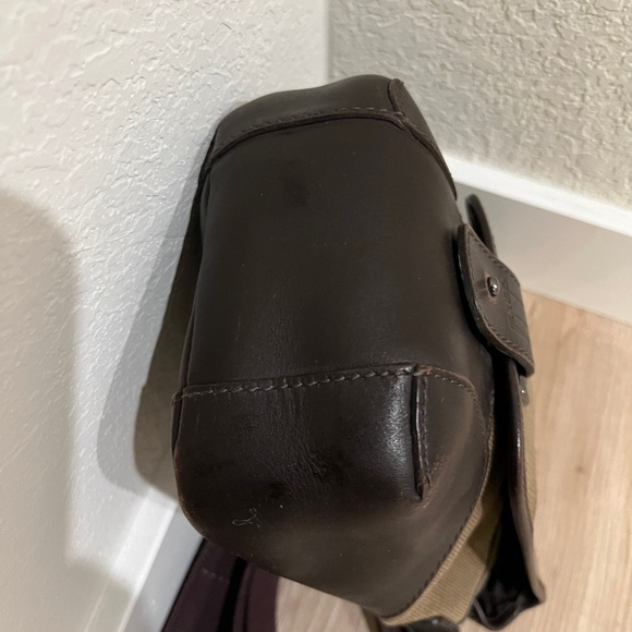 Dinhill Denim Leather Motorities Messenger Bag Moss Green - Picture 4 of 12